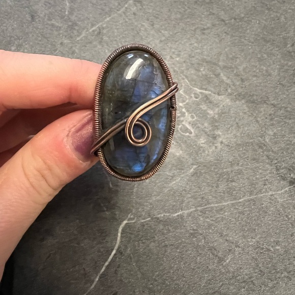 Bronze Wire Wrapped Statement Ring - Picture 3 of 4